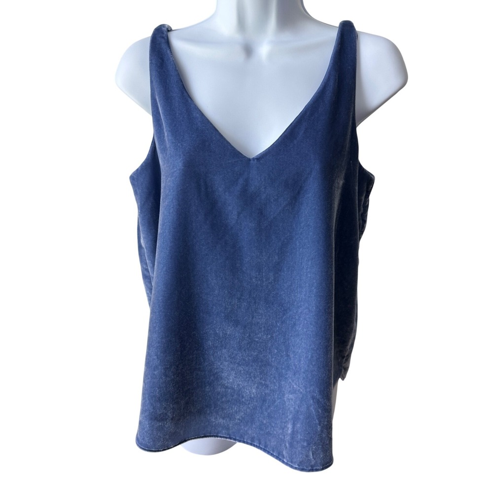 Velvet LOFT V-Neck Tank Top Ocean Sapphire Size XS